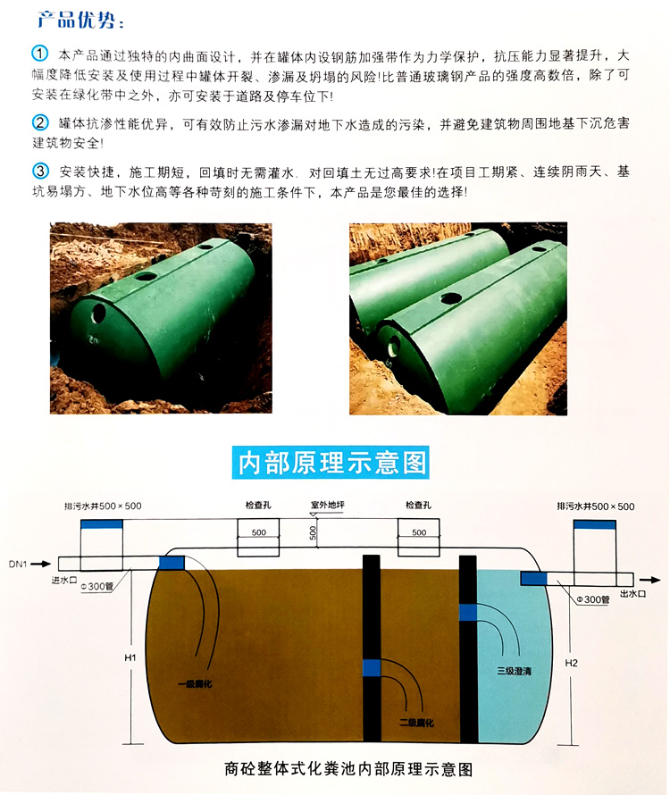 红旗玻璃钢化粪池